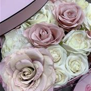Pastel Heart Silk Flower Rose Box