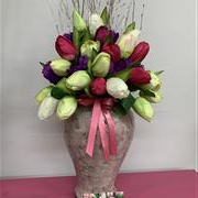 Silk Tulip Grand Vase