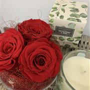 Red Rose and Candle Combo