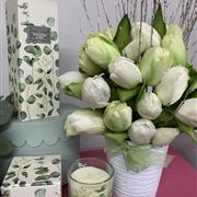 Silk White Tulip Gift Set