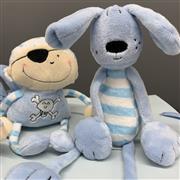 Blue dog baby soft toy