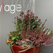 Large Ruby Winter Planter
