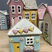 Small T Light Ceramic Cottage