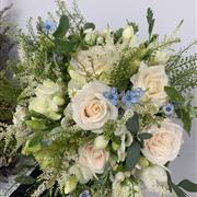 Wedding bouquet Cream and Blue