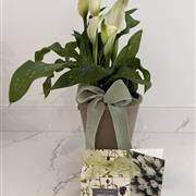 Calla lily and candle set
